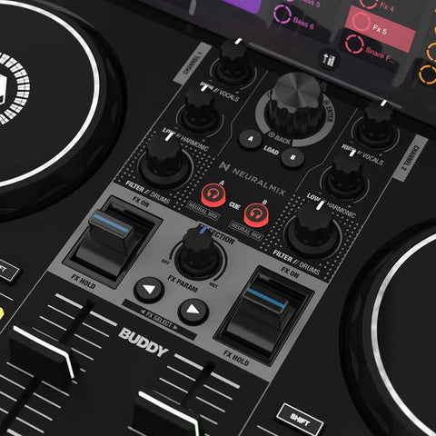 Controlador Compacto De 2 Decks Para Dj Reloop Buddy Negro