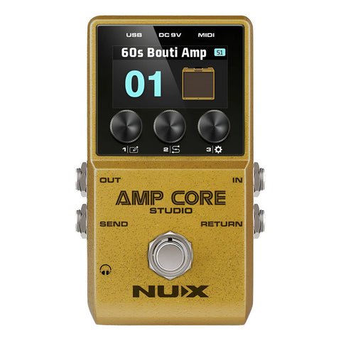 Pedal Simulador De Amplificadores Nux Nca-1 Amp Core Studio Dorado