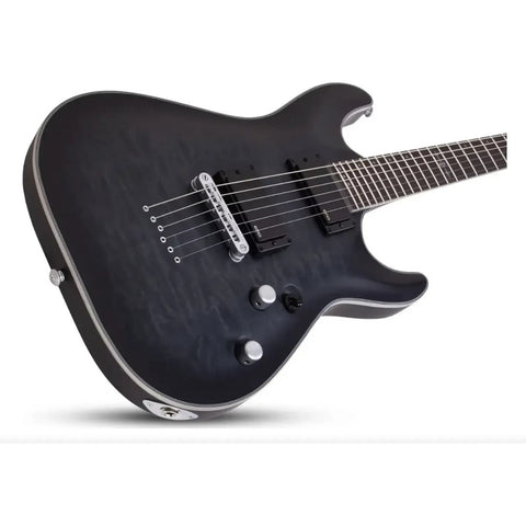 Guitarra Eléctrica Schecter C-1 Platinum See-thru Black Diestro Negro