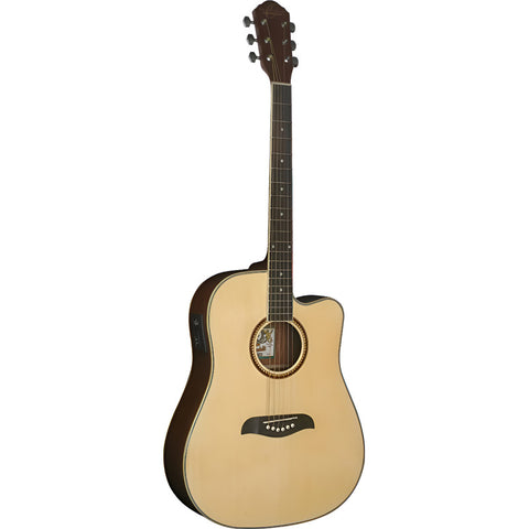 Guitarra Electroacústica Dreadnought Oscar Schmidt Og2ce Nat Natural Diestro