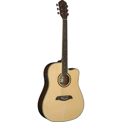 Guitarra Electroacústica Dreadnought Oscar Schmidt Og2ce Nat Natural Diestro