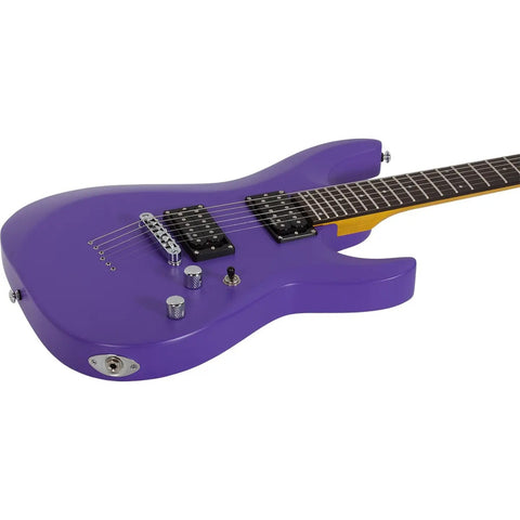 Guitarra Eléctrica Satin Purple Schecter C-6 Deluxe Diestro Satin Purple Palo De Rosa