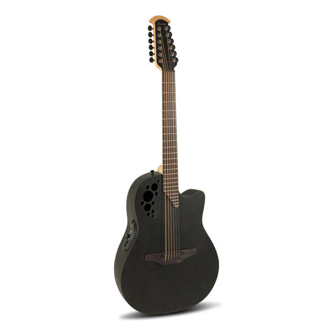 Guit Electroacústica Ovation 12 Cuerdas Pro Elite 2058tx-5-g Color Negro Material Del Diapasón Pau Ferro Orientación De La Mano Diestro
