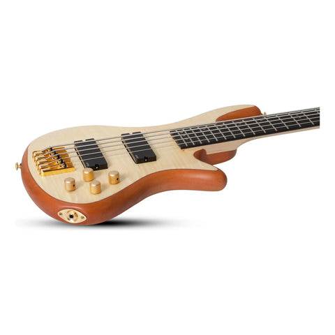 Bajo 5 Cuerdas Schecter Stiletto Custom-5 Natural Satin Diestro Crema 5