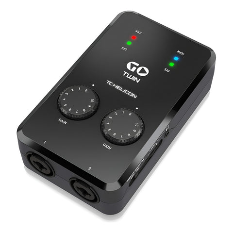 Interfaz De Audio/midi De 2 Canales Tc Helicon Go Twin Negro