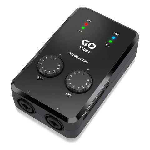 Interfaz De Audio/midi De 2 Canales Tc Helicon Go Twin Negro