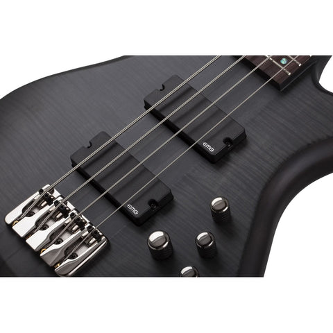 Bajo 4 Cuerdas Schecter Stiletto Studio-4 See Thru Black Sat Diestro Negro Mate 4