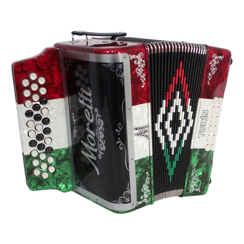 Acordeón Bandera De 31 Botones Tono De Fa Moretti Turin Fbe