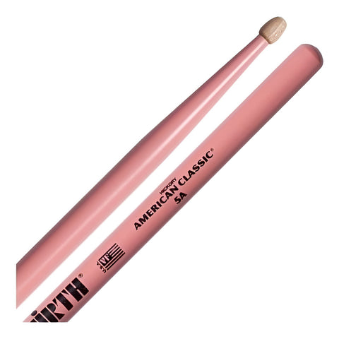 Vic Firth 5ap Baquetas 5a Punta De Madera Color Rosa