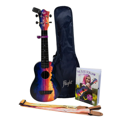 Ukelele Soprano Elise Ecklund Flight Tus Ee Sunset Pack