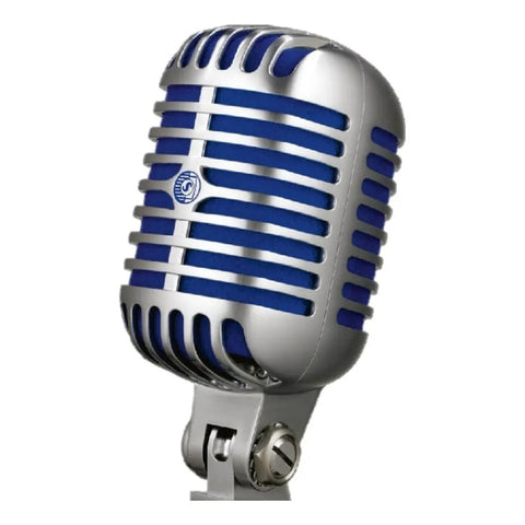 Microfono Original Dinamico Supercardioide, Shure Super 55 Cromado/azul
