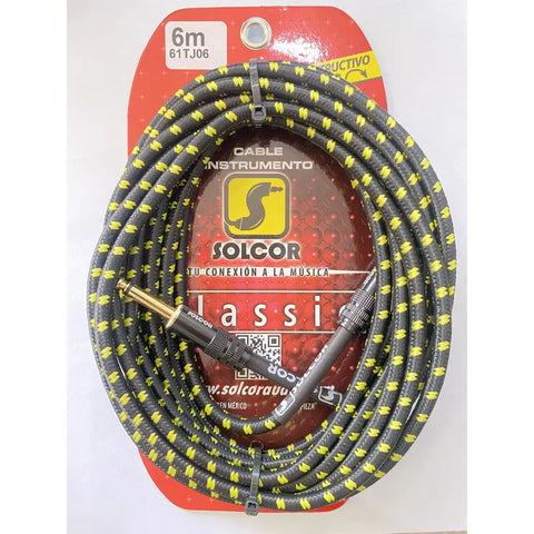 Solcor 61tj06  Cable De Instrumento Tejido, 6 Metros