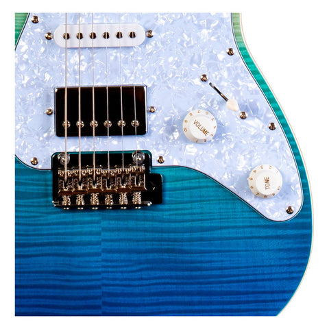 Guitarra Eléctrica De 6 Cuerdas Jet Guitars Js450 Tbe Diestro Azul Maple Tostado