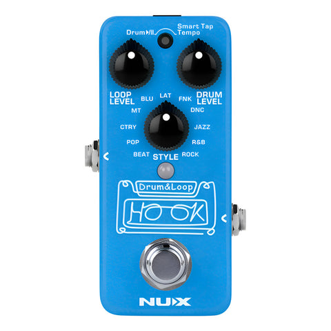 Pedal Mini Looper Nux Ndl-3 Hook Drum & Loop Azul