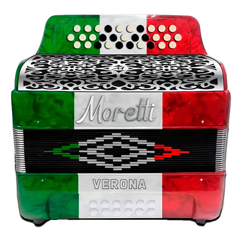 Acordeon De 31 Botones Tono Fa Moretti Verona Fbe Verde