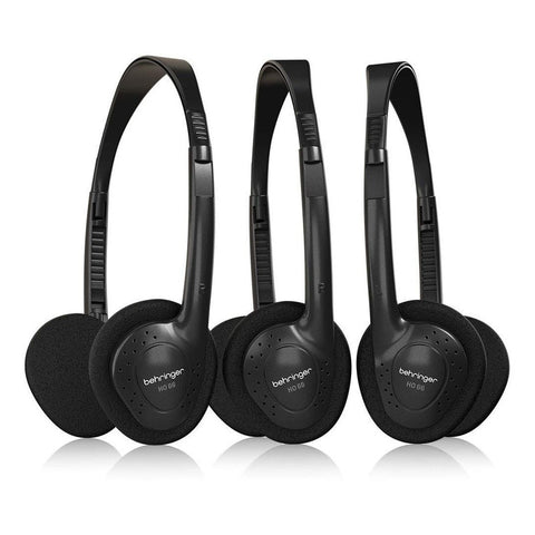 Paquete De 3 Audífonos Estéreo On-ear, Behringer Ho 66   Negro
