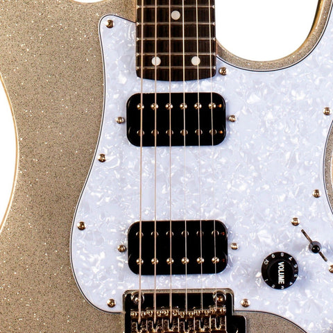 Guitarra Eléctrica 6 Cuerdas Jet Guitars Js500 Silversparkle Diestro Plateado