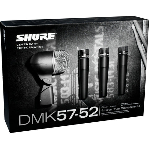 Juego De 3 Micrófonos Para Batería Shure Dmk57-52  Negro