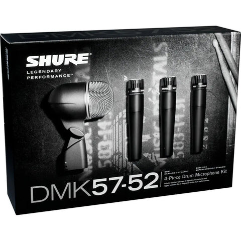 Juego De 3 Micrófonos Para Batería Shure Dmk57-52  Negro