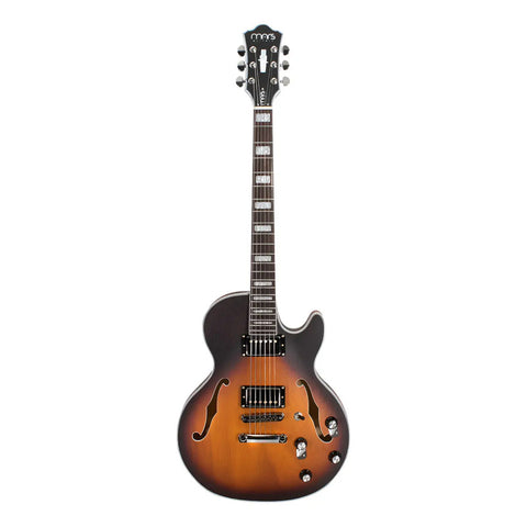 Guitarra Eléctrica 6 Cuerdas Mars Les Paul Jazz Color Marrón Oscuro Material Del Diapasón Palo De Rosa Orientación De La Mano Diestro