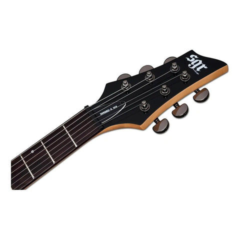 Guitarra Eléctrica Schecter Sgr Banshee-6 Tilo Satin Black 24 Trastes Diestro Palo De Rosa