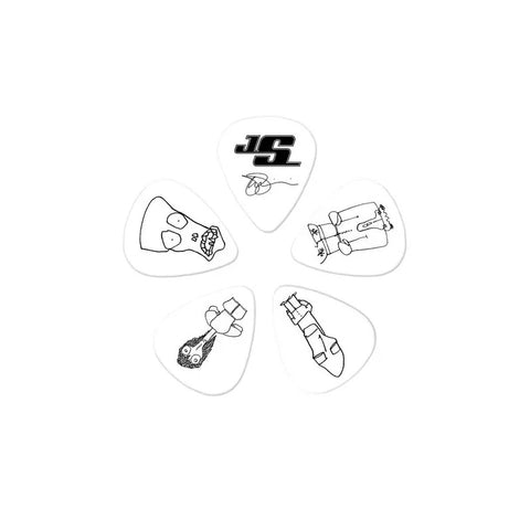 Paquete 10 Púas Celulosa Planet Waves Joe Satriani Pesado Blanco Guitarra