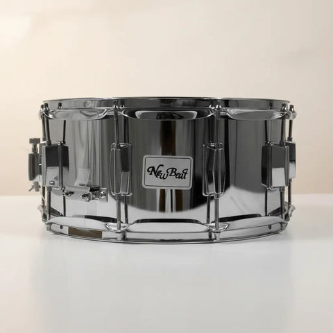 New Beat Nbs1465 Tarola Acero 14 X 6.5 Pulgadas Para Batería Casco Plateado