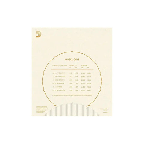Juego Cuerdas P/ Guitarrón Tensión Normal D'addario Mg10n