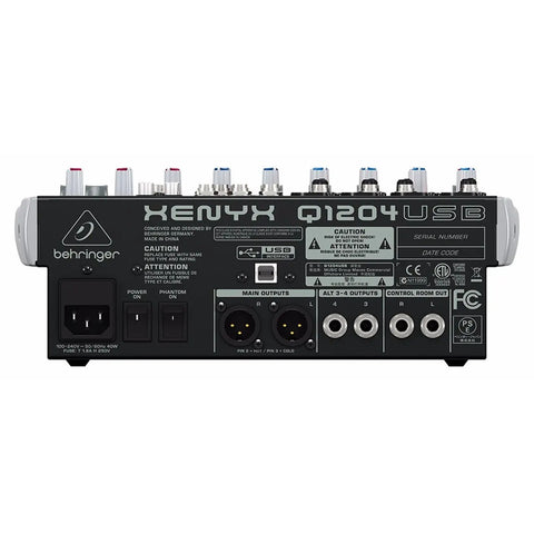 Mezcladora 12 Entradas Y 2/2 Buses, Behringer Q1204usb