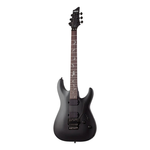 Guitarra Eléctrica Schecter Damien-6 Fr Negro Satinado Diestro Satin Black Palo De Rosa
