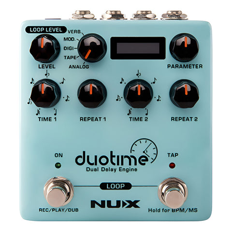 Pedal De Delay Duotime Nux Ndd-6 Duo Time Turquesa