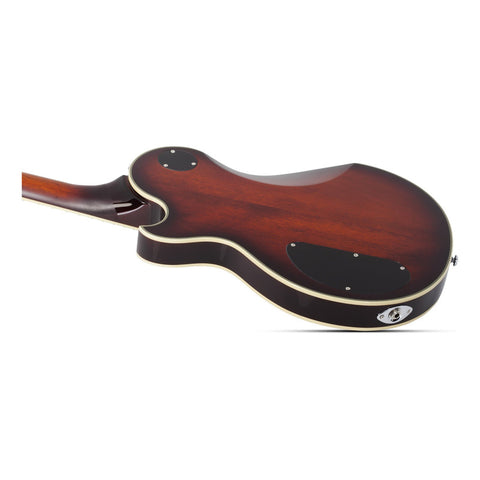 Guitarra Eléctrica Schecter Solo-ii Supreme Cat Eye Black Bu Diestro Chocolate Ébano