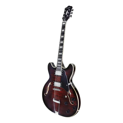 Guitarra Mars Electrica Mod. Hollowbody 335 Classic Red Diestro Rojo