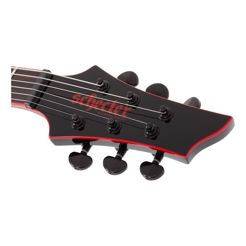 Guitarra Eléctrica Schecter Sunset-6 Red Dawn Gloss Black Diestro Negro Ébano