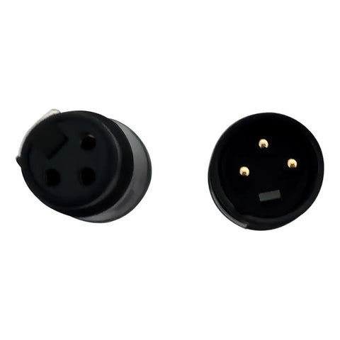 Conectores Xlr Proel 3 Polos Hembra Macho Chapados Oro 2 Unidades Negro