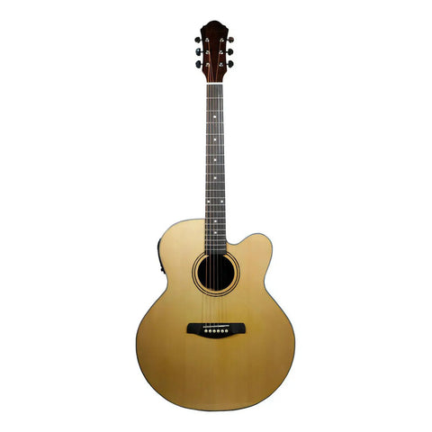 Guitarra Electroacústica La Sevillana Ju-340ceq Abeto Nat Color Natural