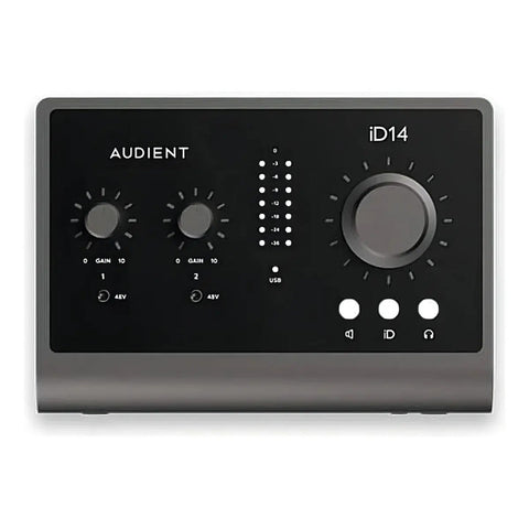 Interfaz De Audio Usb Audient Id14 Mkii 2ª Gen 96khz 24bit Gris Gris Oscuro