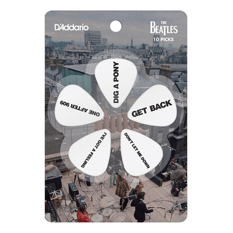 Paquete Con 10 Púas 1mm The Beatles Planet Waves 1cwh6-10b8 Blanco Pesado