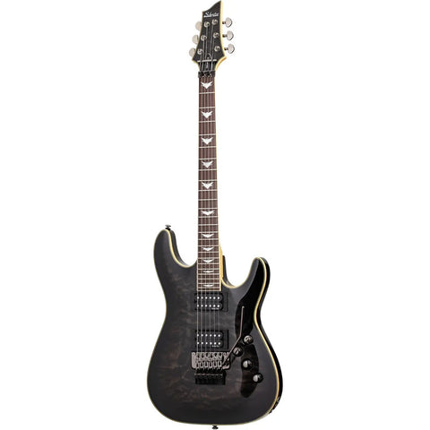 Guitarra Eléctrica Schecter Omen Extreme-fr Caoba Brillante Negra Diestro See-thru Black Palo De Rosa