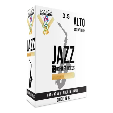 Cañas Jazz Marca Reeds Para Saxofón Alto De 3.5, Pack De 10