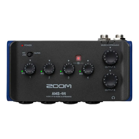 Zoom Interfaz De Audio Ams-44 Usb, 4 Entradas Y Salidas. Color Negro