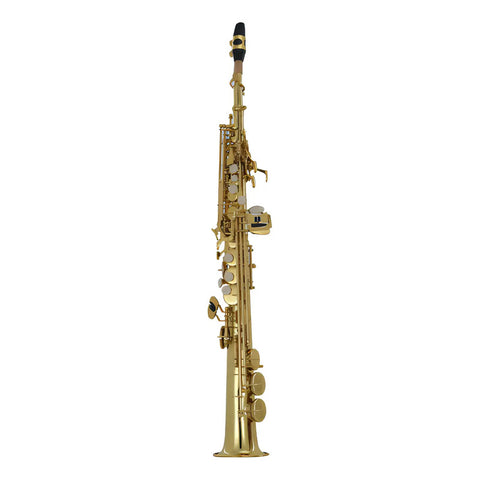 Saxofón Soprano Wesner Pss2000-l Bb Latón Laqueado Con Estuche