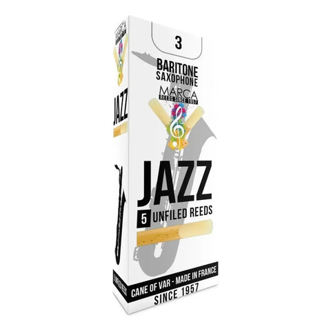 Cañas Marca Reeds Jazz Filed Para Saxofón Barítono, Fuerza 3 (pack De 5)