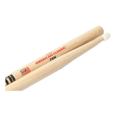 Baquetas Profesionales Vic Firth 7an Punta Nylon Color Madera