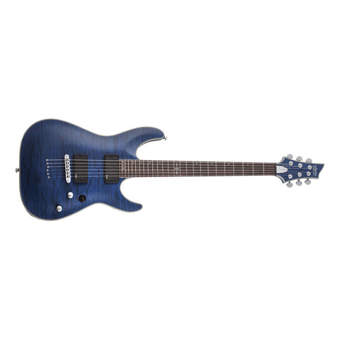 Guitarra Schecter C-1 Platinum See Thru Midnight Blue Diestro Azul Acero Ébano