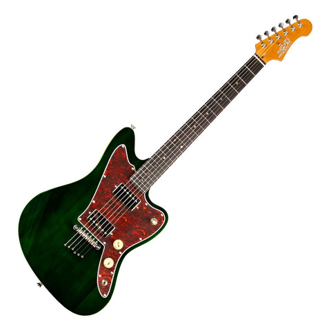 Guitarra Electrica Offset Verde Jet Guitars Jj-350 Diestro Maple