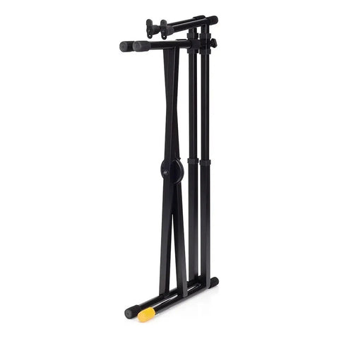 Soporte Hercules Ks210b Para 2 Teclados Con Ez Lock Awesome Black