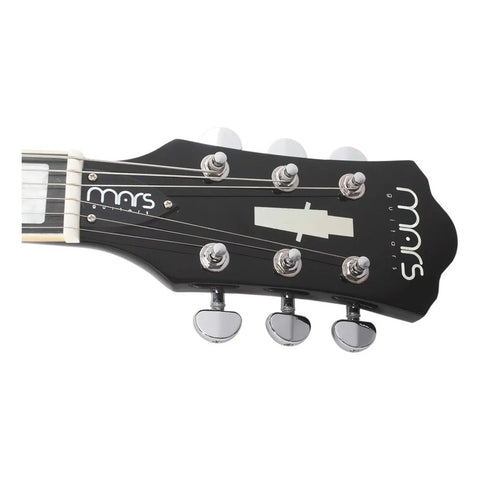 Guitarra Eléctrica Mars Hollowbody 335 Classic Bro De 6 Cuerdas En Marrón Oscuro Diestro Palo De Rosa