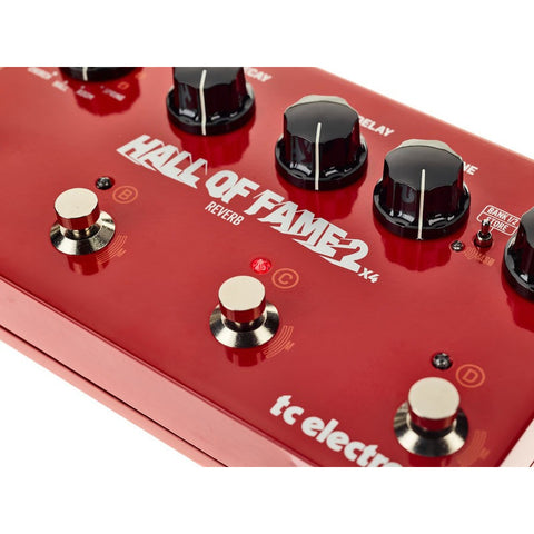 Pedal Para Guitarra Reverb Tc Electronic Hall Of Fame 2 X4 Rojo