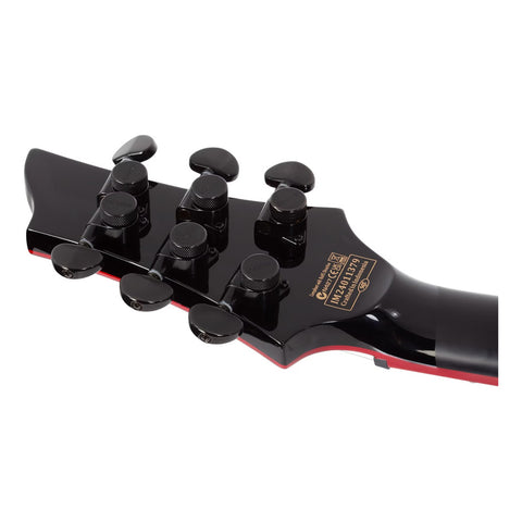Guitarra Eléctrica Schecter Sunset-6 Red Dawn Gloss Black Diestro Negro Ébano